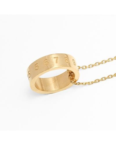 Maison Margiela Numerical Ring Necklace - Metallic