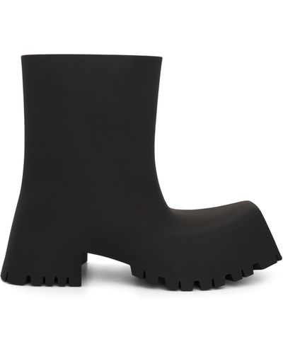 Balenciaga Trooper Rubber Low Boots, , 100% Thermoplastic Polyurethane - Black