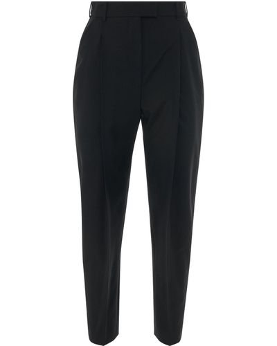 Narrow Bootcut Trousers in Black
