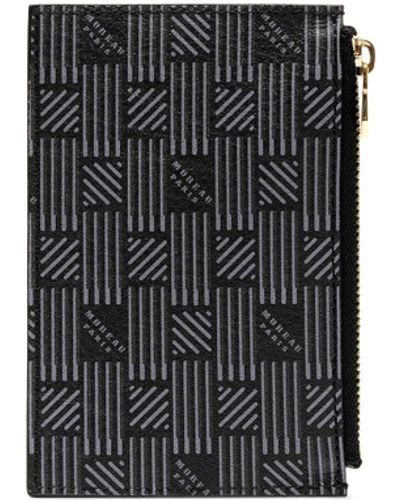 Moreau 3 Credit Card Holder With Zip, , 100% Calf Leather - Black