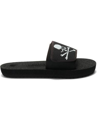 Mastermind Japan ' World X Buntaro Slide Sandals, , 100% Rubber, Size: Small - Black