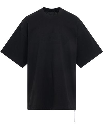 Mastermind Japan Debossed Word T-Shirt, Round Neck, Short Sleeves, , 100% Cotton, Size: Medium - Black