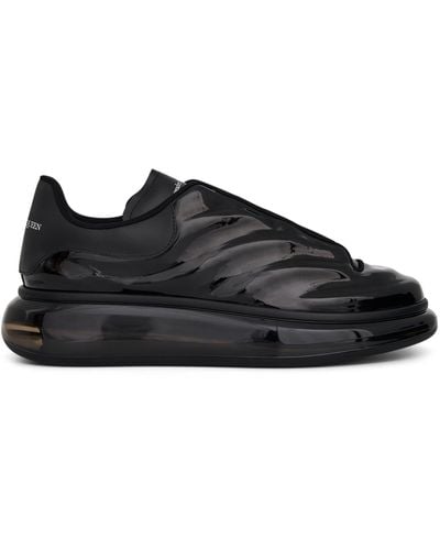 Alexander McQueen Larry Lux Transparent Sneakers, /Fume, 100% Calf Leather - Black