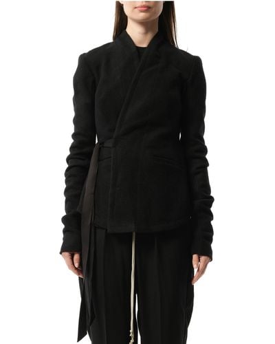 Rick Owens Hollywood Wool Jacket, Long Sleeves, , 100% New Wool - Black