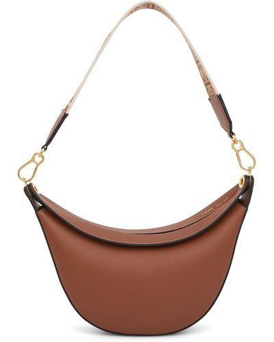 Loewe Small Luna Bag, , 100% Cotton - Brown