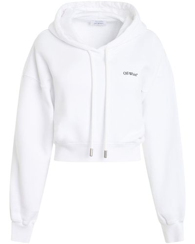 Off-White c/o Virgil Abloh Off- X-Ray Arrow Crop Hoodie, Long Sleeves, /Multicolour, 100% Cotton, Size: Large - White