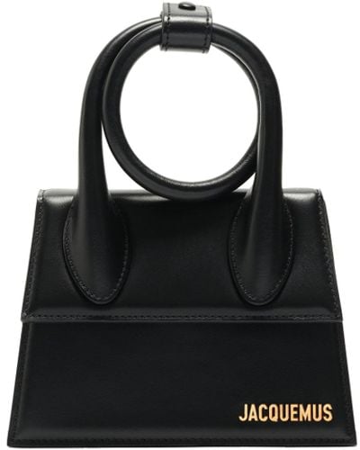 Jacquemus Le Chiquito Noeud Leather Bag, , 100% Leather - Black