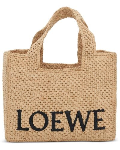 Loewe Small Logo Font Tote Bag - Metallic