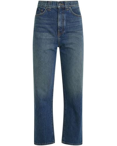 Khaite Shalbi Jeans, , 100% Cotton - Blue