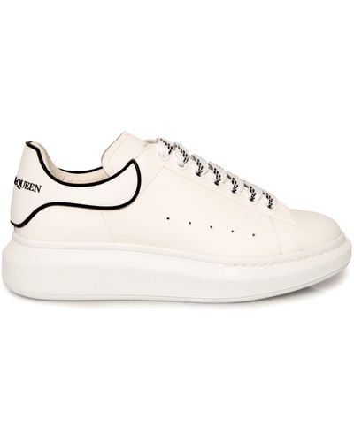 Alexander McQueen Larry Rubber Heel Sneakers, , 100% Calfskin Leather - Natural