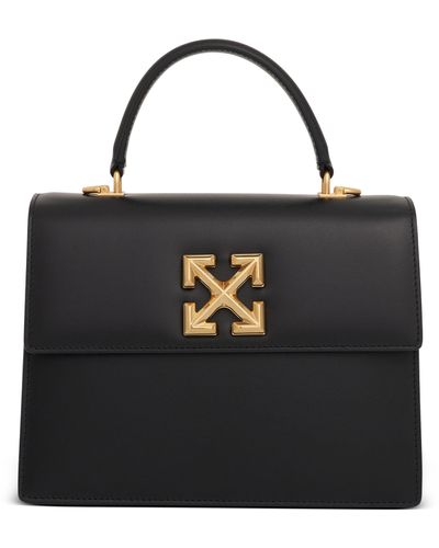 Off-White c/o Virgil Abloh Off- Jitney 2.8 Top Handle Bag, , 100% Leather - Black