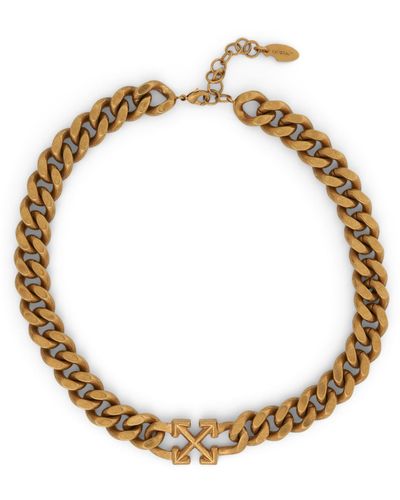 Off-White c/o Virgil Abloh Off- Arrow Chained Necklace, , 100% Brass - Metallic