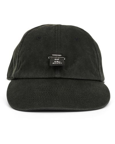 Doublet Sd Card Embroidery Cap, , 100% Cotton - Black