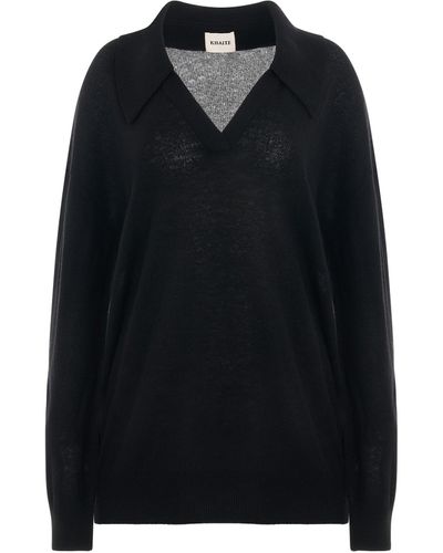 Khaite Elsia Jumper, Long Sleeves, , 100% Cashmere - Black