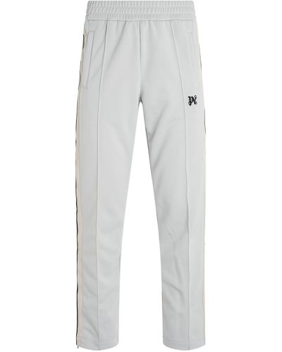 Palm Angels 'Monogram Track Trousers, Light, 100% Polyester, Size: Small - Grey