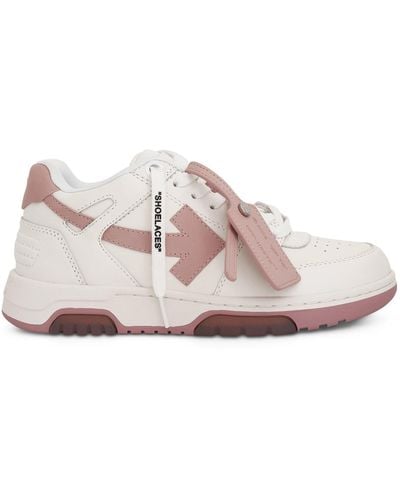 Off-White c/o Virgil Abloh Off- Out Of Office Calf Leather Trainers, /, 100% Leather - Pink