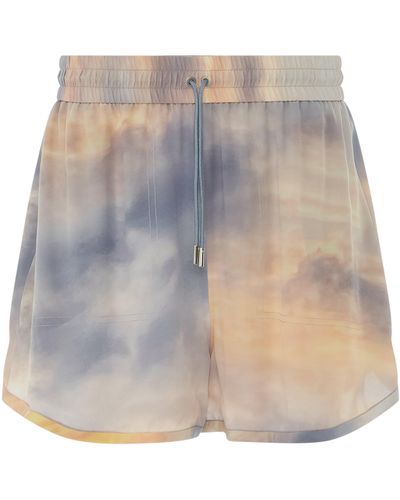 Alexander McQueen Daybreak Explorer Shorts, /, 100% Silk - Gray