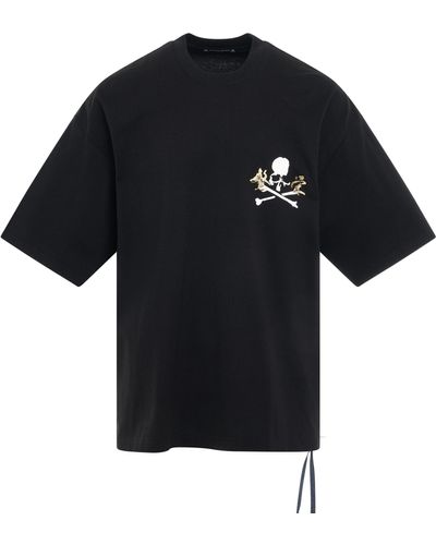 Mastermind Japan Prosperity Boxy Fit T-Shirt, Short Sleeves, , 100% Cotton, Size: Large - Black