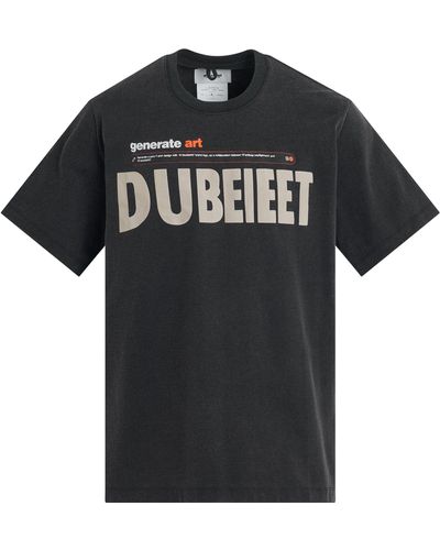 Doublet 'Ai-Generated "" Logo T-Shirt, Short Sleeves, , 100% Cotton, Size: Small - Black