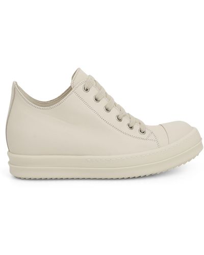 Rick Owens Low Leather Trainers, , 100% Leather - Natural