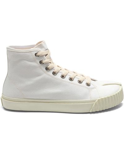 Maison Margiela Tabi High Top Sneakers, , 100% Fabric - White