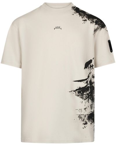 A_COLD_WALL* 'Brushstroke T-Shirt, Short Sleeves, , 100% Cotton, Size: Small - Natural
