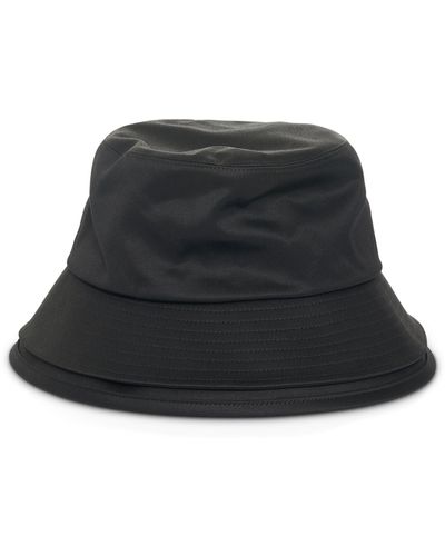 Sacai Double Brim Hat, , 100% Cotton - Black