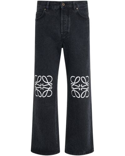 Loewe Anagram Baggy Jeans Af, Denim, 100% Cotton - Black