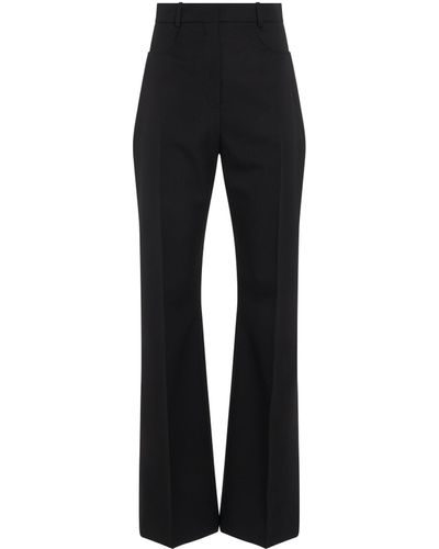 Jacquemus Sauge High Waisted Flare Trousers, , 100% Linen - Black