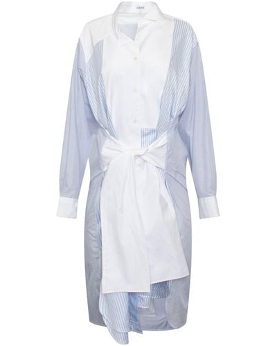 Loewe Stripe Shirtdress, /, 100% Cotton - Blue