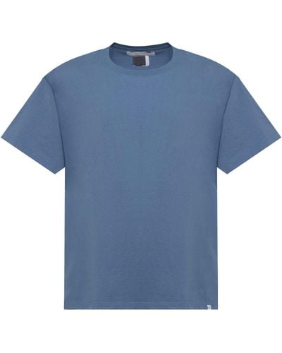 Facetasm Rib Big T-Shirt, Short Sleeves, , 100% Cotton - Blue
