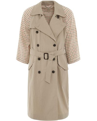 Maison Margiela Double Breasted Trench Coat, Long Sleeves, , 100% Cotton - Natural