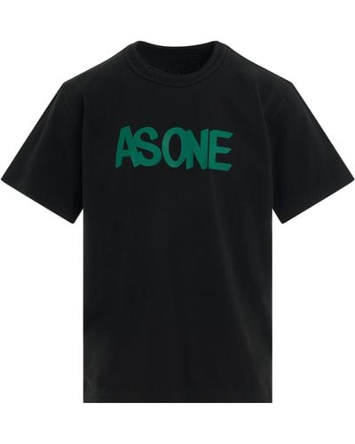 Sacai Eric Haze As One T-Shirt, Short Sleeves, , 100% Cotton - Black