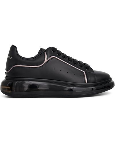 Alexander McQueen Larry Oversized Transparent Sneakers, /Fume, 100% Calf Leather - Black