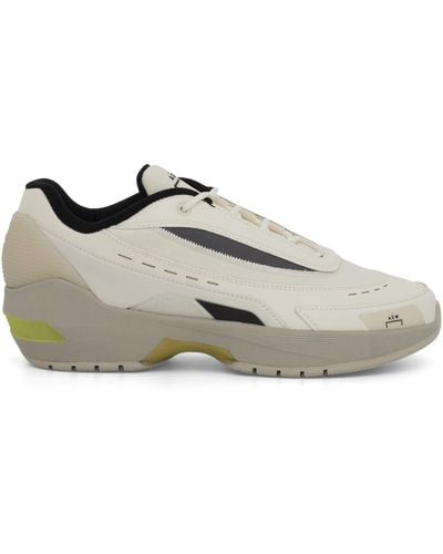 A_COLD_WALL* Vector Runner Sneakers, Bone/Volt, 100% Leather - Gray