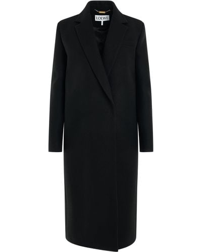 Loewe Tailored Wool Coat, , 100% Wool - Black