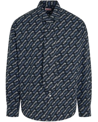 KENZO By Verdy Tie Shirt, Long Sleeves, Midnight, 100% Cotton - Blue