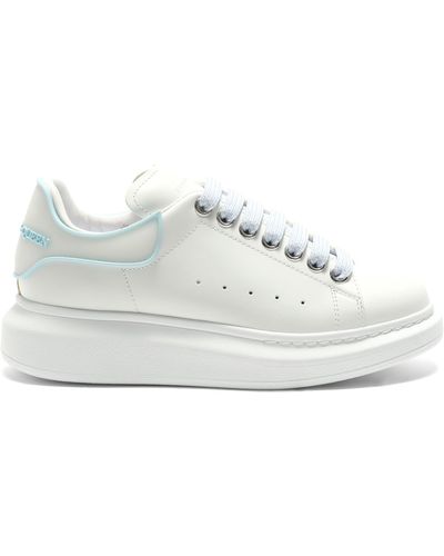 Alexander McQueen Larry Rubber Heel Trainers, /Powder, 100% Calf Leather - White
