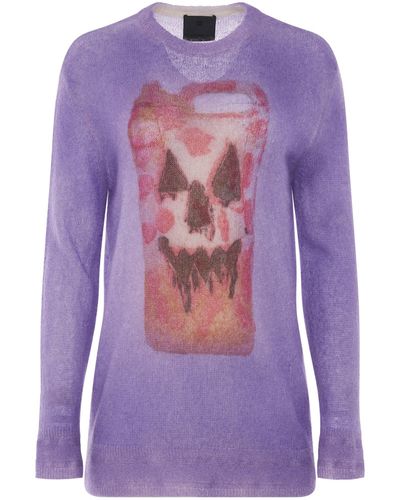 Givenchy 'Mixmat Crew Neck Print Sweater, , Size: Small - Purple