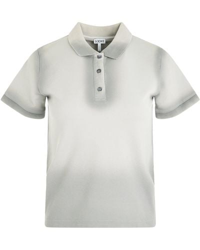 Loewe Cotton Polo Top, Cold, 100% Cotton - Grey