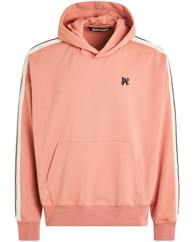 Palm Angels 'Monogram Track Hoodie, Long Sleeves, /, 100% Polyester, Size: Small - Pink