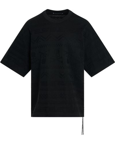 Mastermind Japan 'Links Jacquard Boxy Fit T-Shirt, , 100% Cotton, Size: Small - Black