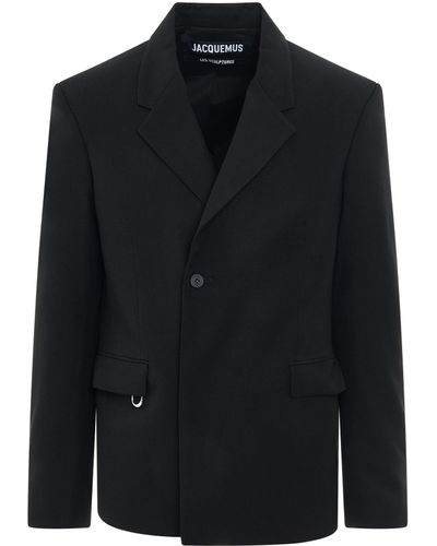 Jacquemus Melo Suit Jacket, Long Sleeves, , 100% Virgin Wool - Black