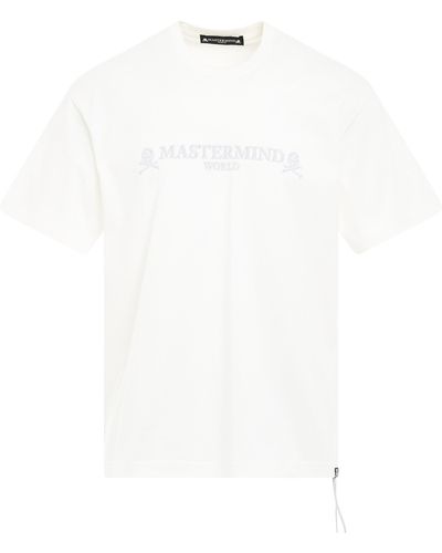 Mastermind Japan Brilliant Logo T-Shirt, Round Neck, Short Sleeves, , 100% Cotton, Size: Medium - White