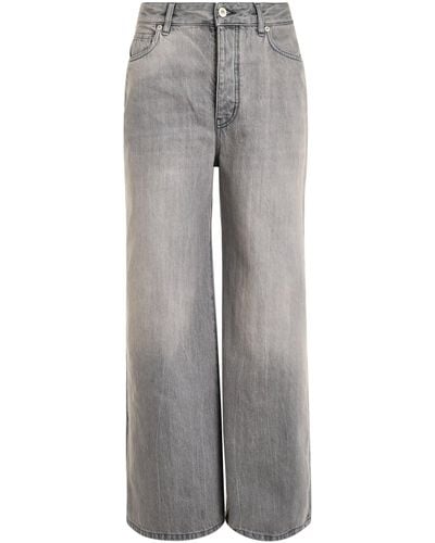Loewe High Waisted Jeans, Melange, 100% Cotton - Gray