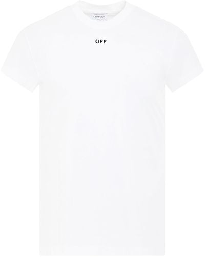 Off-White c/o Virgil Abloh Off- 'Off Stamp Shaped T-Shirt, Short Sleeves, 100% Cotton, Size: Small - White