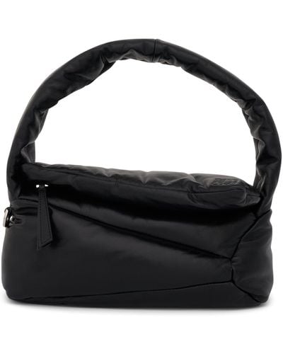 Loewe Puffer Puzzle Hobo Bag, , 100% Leather - Black