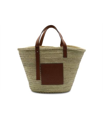Loewe Large Basket Bag, , 100% Calfskin Leather - Green