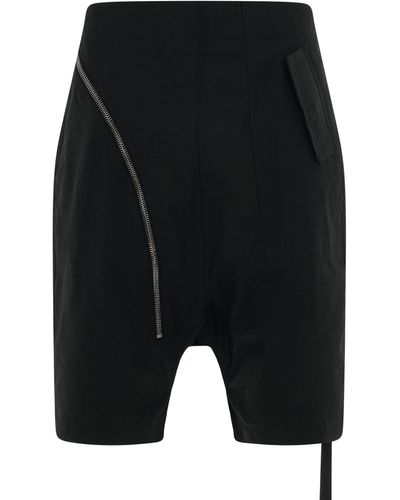 Rick Owens 'Drkshdw Aircut Pods Shorts, , 100% Cotton, Size: Small - Black