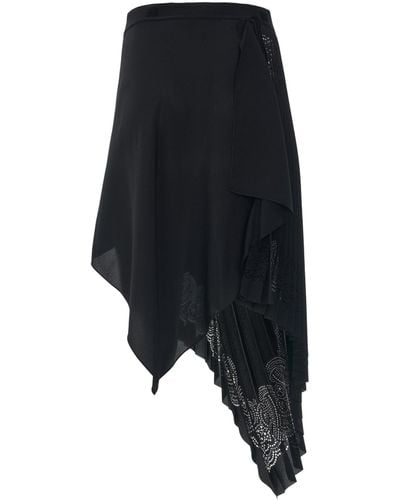 Givenchy Pleated Skirt, , 100% Polyester - Black